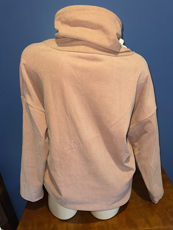 Толстовка женская Doublju M уникальная деталь розовая пыльная розовая 606 - Изображение 3 из 4