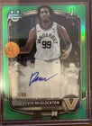 2025-26 Topps Bowman Basketball Devin McGlockton True Green /99 On Card Auto