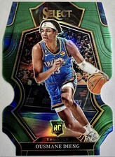 2022 Panini Select Ousmane Dieng Die Cut Green Prizm Rookie /5 Bucks SSP RARE RC