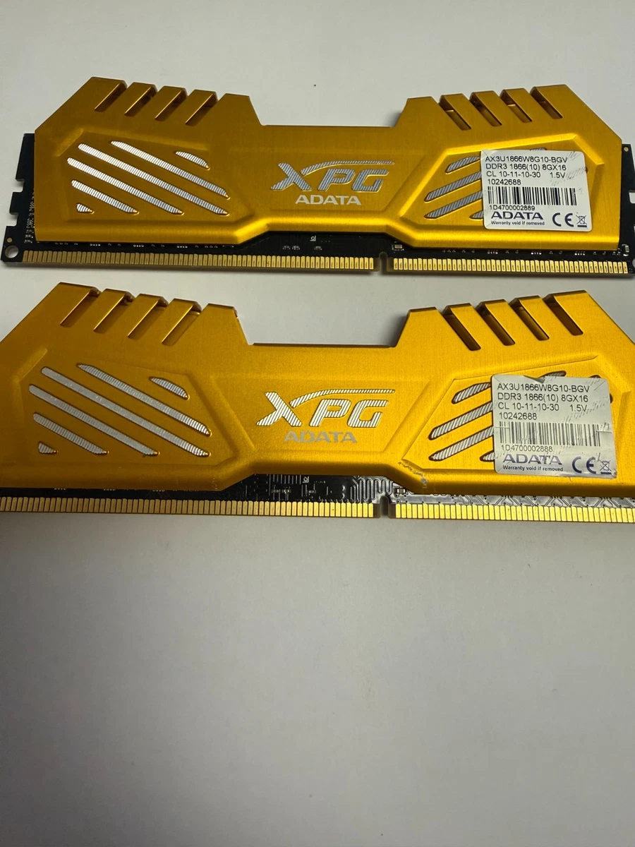 ADATA DDR3 SDRAM 8 GB Capacity per Module RAM 2 Modules for sale