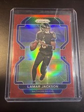 2021 Prizm Lamar Jackson True Prizm Red Sp Retail Ravens #282 Football SSP Card