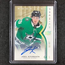 2021-22 Premier Hockey JOEL KIVIRANTA 2020-21 Update Gold Rookie Auto 10/35
