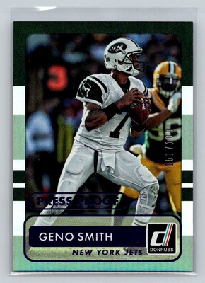 2015 Donruss Press Proof Purple Geno Smith 151/199 New York Jets #18