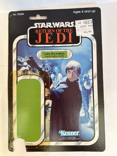 1983 Vintage Star Wars, Luke Skywalker Jedi Knight Outfit Card Back ONLY ￼￼