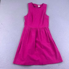J Crew Tank Dress Womens Medium Pink Sleeveless Waisted Back Zip