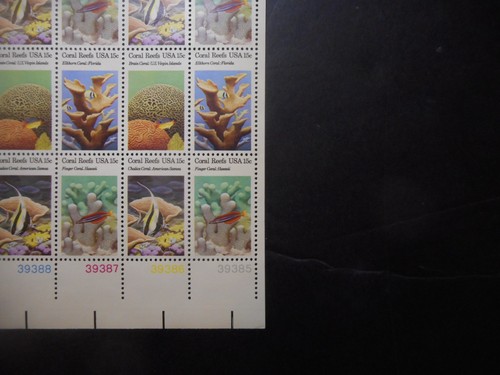 Scott 1827-30, 15 cent, Coral Reefs, Sheet - Picture 2 of 2