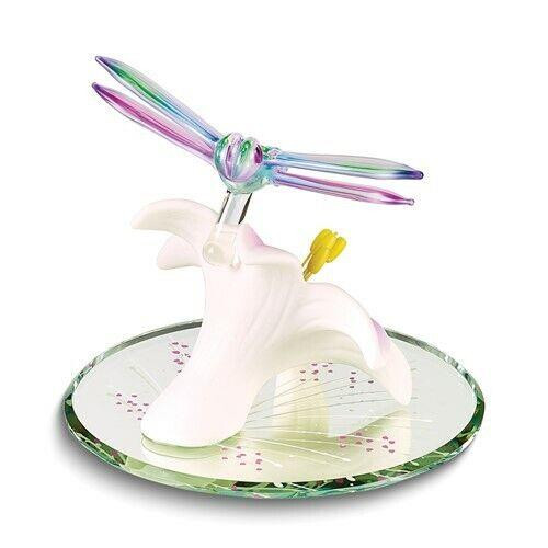 Glass Golden Glamour Lavender Dragonflie