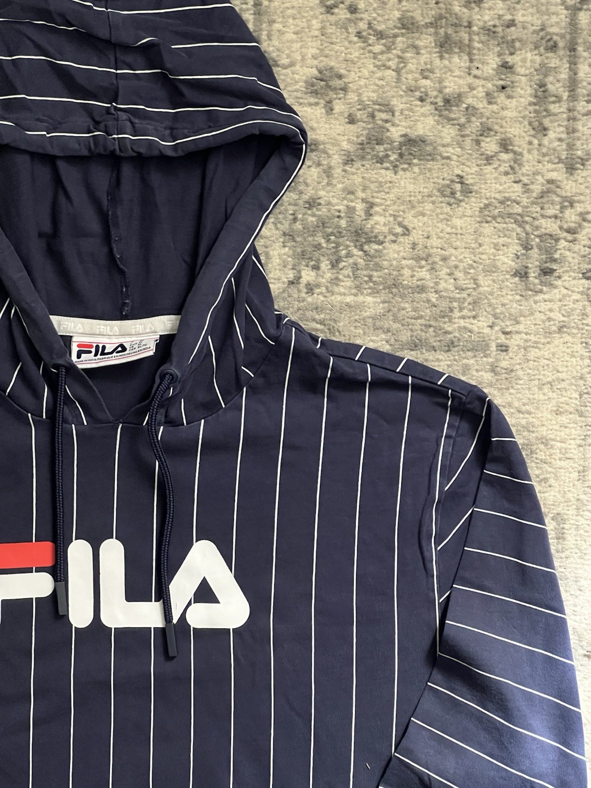 FILA giacca leggera con cappuccio stile vintage colore navy taglia XL