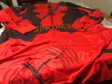 Marvel Men One Piece Costume Size 2X/3X Red Black