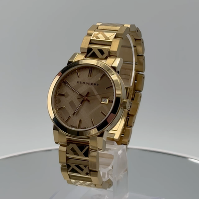 Burberry BU9038 Unisex Swiss Gold Ion-Plated 38mm Stainless Steel