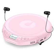 Portable CD Player CD Discman with Earphones AntiSkip Shockproof LCD