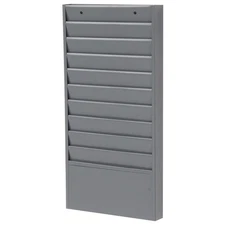 Steel Medical Chart Hanging Wall File Holder 10 Pockets Gray