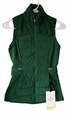 Lululemon Down For It All Vest Everglade Green Women s Size 2