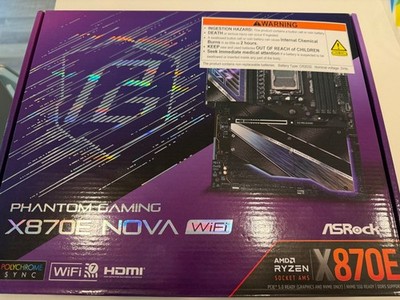AsRock Phantom Gaming X870E Nova Wifi AM5 ATX AMD DDR5 Motherboard