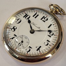 F87 RARE GORGEOUS 18s 1914 23j HAMILTON 946 RAILROAD POCKET WATCH! BIG BEAUTY A+