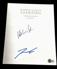 LEONARDO DICAPRIO KATE WINSLET SIGNED AUTOGRAPH MOVIE SCRIPT TITANIC BECKETT E