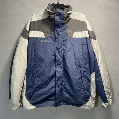 Columbia Jacket Mens L Blue in Vertex Detachable Liner Fleece Coat  Hooded
