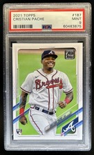 2021 Topps Cristian Pache RC Rookie #187a Braves PSA 9