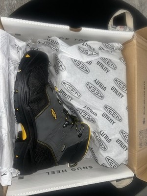 Keen Logandale WP Work Boots. Steel Toebox. Raven/black. Mens 12