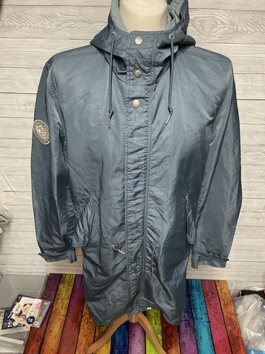Pretty Green Blue Fishtail Parka Style Hooded Jacket Coat Size Medium RARE! - Picture 2 of 14