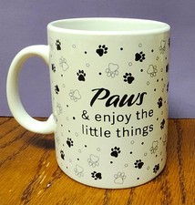 Dog Lover Novelty Coffee Mug Paws and Enjoy t...