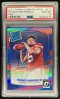 2017 Panini Donruss Optic Patrick Mahomes II Pink RC Rated Rookie #177 PSA 10