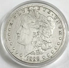 1888 O Morgan Silver Dollar 90 % Pure Silver Lightly Circulated Possibly Cleaned