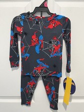 Marvel Boys Spider-man 2-Piece Black Viscose Lightweight Pajama Set