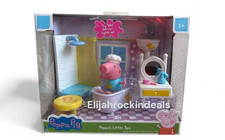 NEW PEPPA PIG FIGURE PEPPA'S LITTLE SPA MIRROR LIGHTS UP, VANITY TUB SHOWER TOY