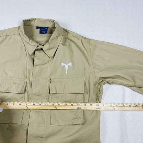 Propper Shirt Mens Small Khaki Tesla Utility Work Uniform Button Up Long Sleeve - Picture 6 of 13
