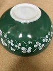Vintage Pyrex Mixing Bowl Green Clover Retro Cinderella Jaj