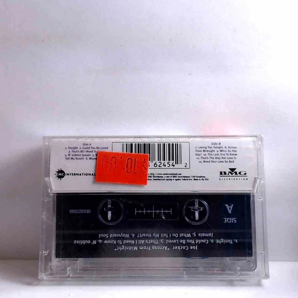 Joe Cocker – Across From Midnight (Cassette, Sealed, US, 1998, CMC Intl) CT214 - Image 2 of 2