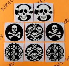 Skull Crossbones Stickers Set Of 8