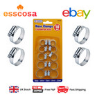 10PC Stainless Steel Hose Clips Mix Sizes Pipe Clamps  durable and Adjustable UK