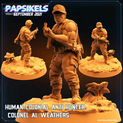 Colonel Al Weathers - Sci-Fi 3D Printed Resin Miniature by PAPSIKELS