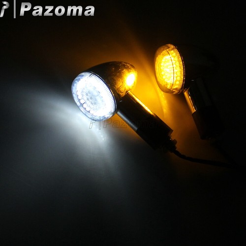 Indicador de señal de giro delantero LED luces de día de freno luces de circulación 2 en 1 para motocicleta - Imagen 8 de 12