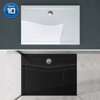 DOPORRO Duschwanne Duschtasse Antirutsch Acrylwanne Superflach mit Ablaufgarnitur