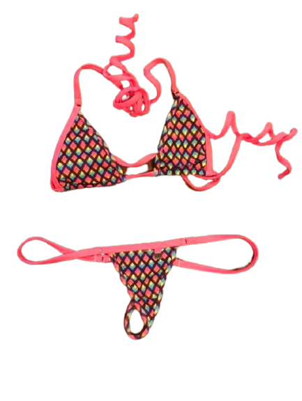 Traje de baño bikini Wicked Weasel rosa neón talla XS de Japón FS Foto 2 de 2