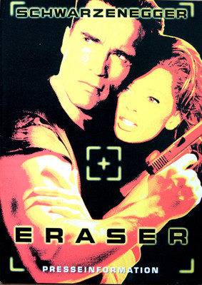Eraser Presseheft press kit Arnold Schwarzenegger, James Caan, Vanessa Williams