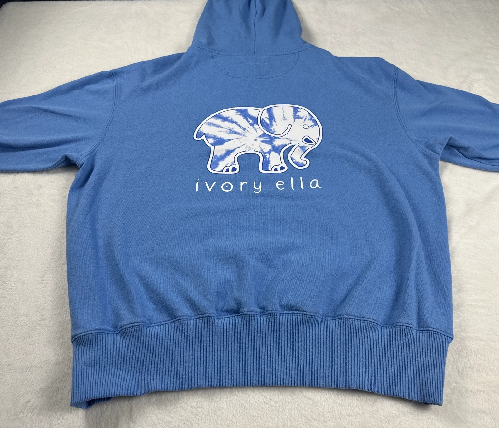 OFF WHITE felpa con cappuccio avorio ella blu medio