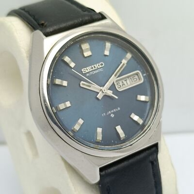 Seiko 6309-8060 Automatic Day/Date Blue Dial Vintage Men's Watch