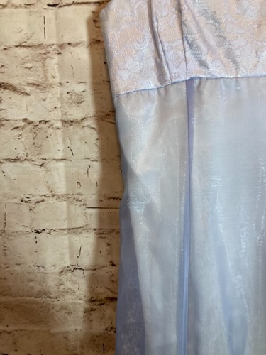 Vintage Y2K Zum Zum Dress Womens 6 Icy Blue Ombre Organza Ball Gown Prom Fairy - Picture 6 of 16