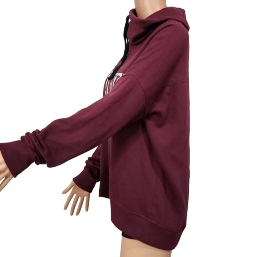 UNDERCOVER Victoria Secret Rosa Maglione Donna Borgogna Pullover Felpa con Cappuccio Taglia S Small