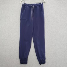 Jaanuu Women Scrub Bottom XS Blue Jogger Tapered Elastic Waist Drawstring