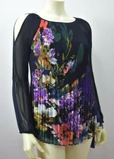 NY GARD LONG SLEEVE COLD SHOULDER TOP SM NEW WITH TAG