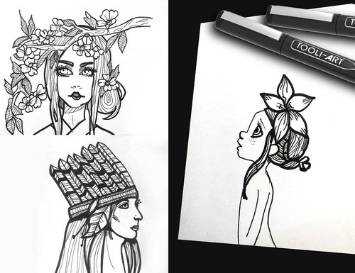 TOOLI-ART Micro-Line Pens With Case, 14/Set Black, Fineliner, Multiliner BLACK - Picture 7 of 10