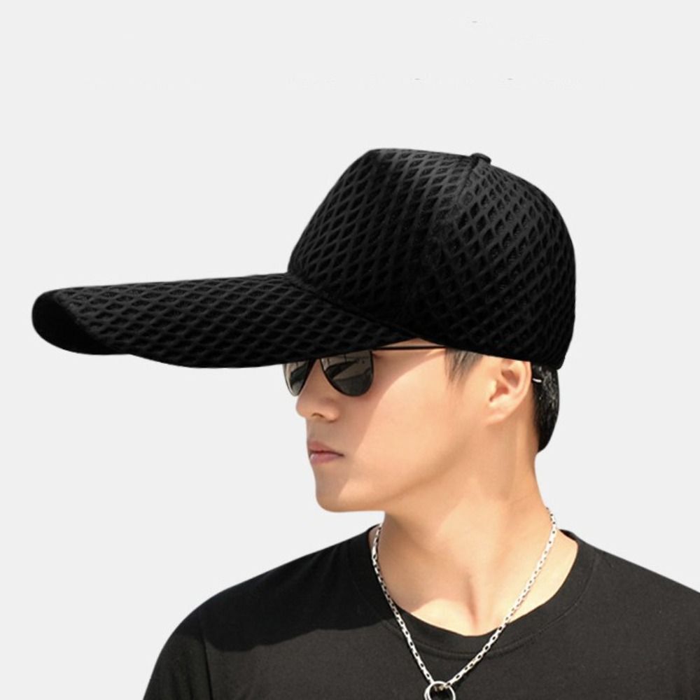 帽子 CREPE de CHINE LONG BRIM HAT 14CM Long Brim Baseball Caps Large Head Fishing Hat New Sun
