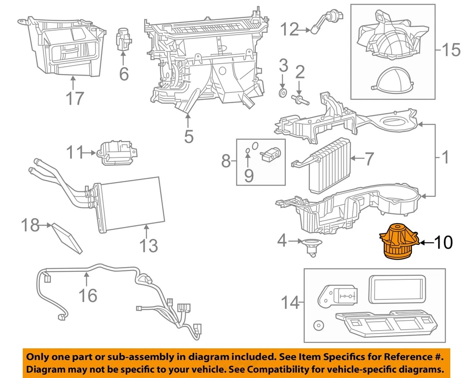 Motor soplador de climatización usado se adapta a: Dodge Charger 2018 grado A Foto 3 de 4