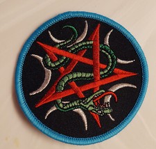 Wiccan Patch Serpent Pentacle