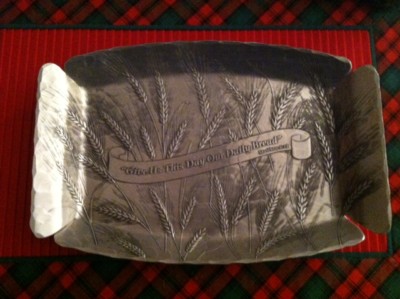NEW! Wendall August Give Us This Day Aluminum Serving Tray Bread Matthew 6:11